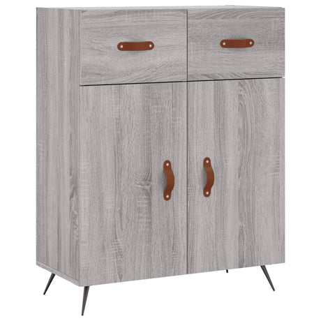 Hoge kast 69,5x34x180 cm bewerkt hout grijs sonoma eikenkleurig - AllerleiShop