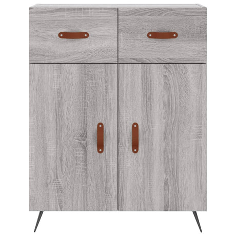 Hoge kast 69,5x34x180 cm bewerkt hout grijs sonoma eikenkleurig - AllerleiShop