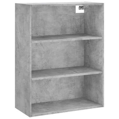 Hoge kast 69,5x34x180 cm bewerkt hout betongrijs - AllerleiShop