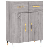 Hoge kast 69,5x34x180 cm bewerkt hout grijs sonoma eikenkleurig - AllerleiShop