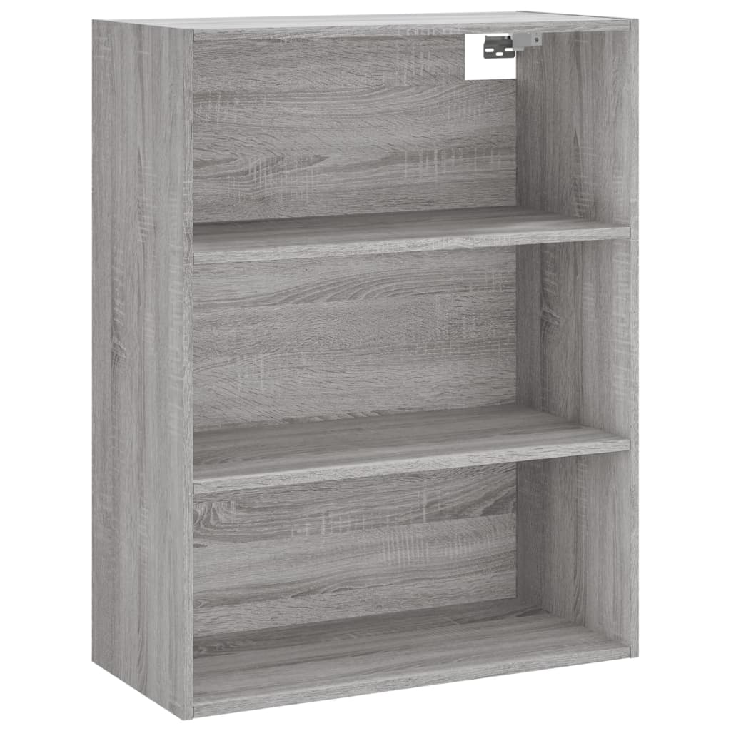 Hoge kast 69,5x34x180 cm bewerkt hout grijs sonoma eikenkleurig - AllerleiShop