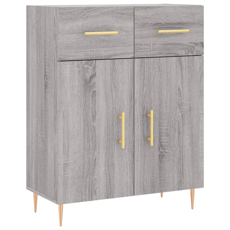 Hoge kast 69,5x34x180 cm bewerkt hout grijs sonoma eikenkleurig - AllerleiShop