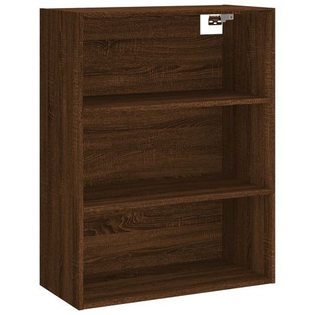 Hoge kast 69,5x34x180 cm bewerkt hout bruin eikenkleur - AllerleiShop