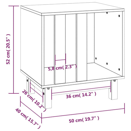 Hondenhok 50x40x52 cm massief grenenhout wit - AllerleiShop