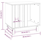 Hondenhok 60x45x57 cm massief grenenhout wit - AllerleiShop