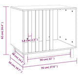 Hondenhok 70x50x62 cm massief grenenhout wit - AllerleiShop