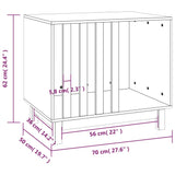 Hondenhok 70x50x62 cm massief grenenhout zwart - AllerleiShop