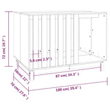 Hondenhok 100x70x72 cm massief grenenhout wit - AllerleiShop