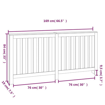 Radiatorombouw 169x19x84 cm massief grenenhout - AllerleiShop