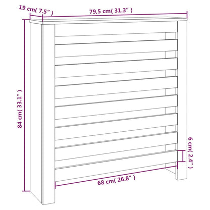 Radiatorombouw 79,5x19x84 cm massief grenenhout - AllerleiShop