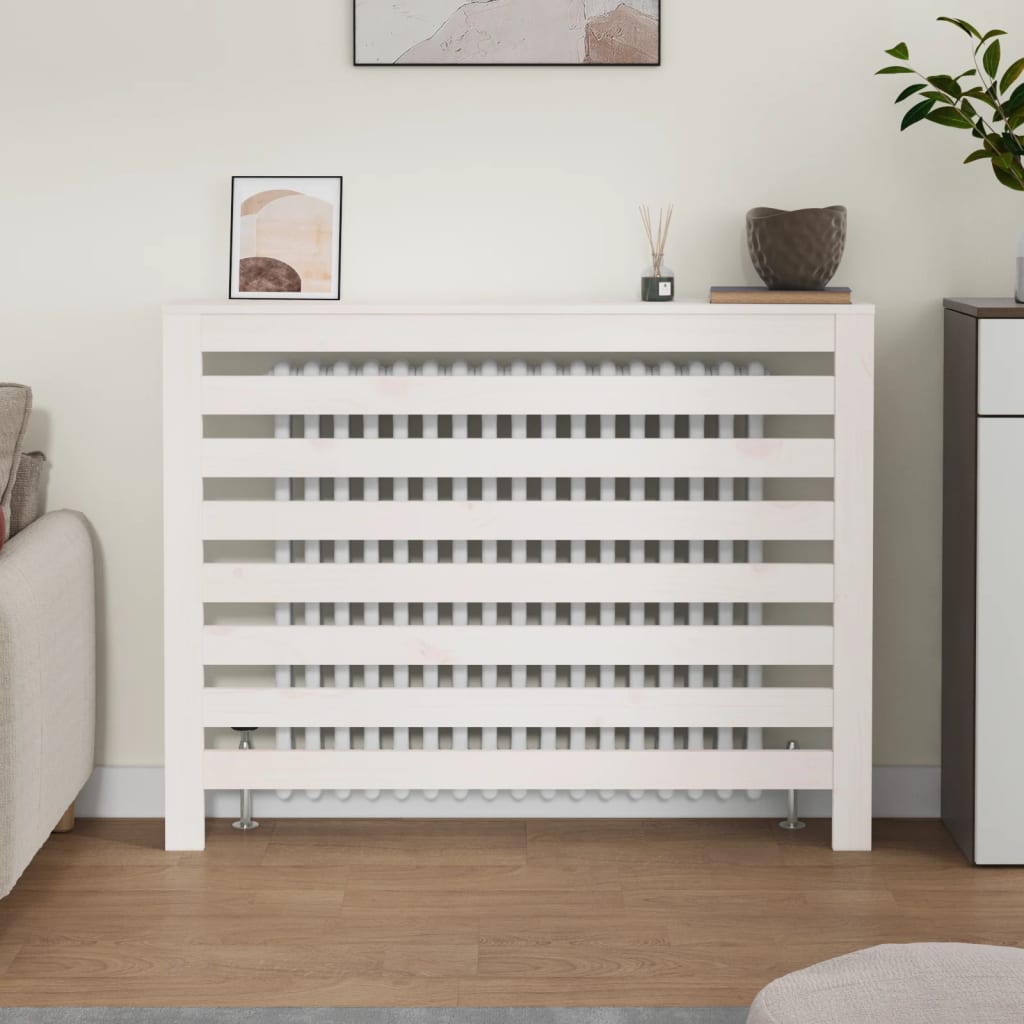 Radiatorombouw 108,5x19x84 cm massief grenenhout wit - AllerleiShop