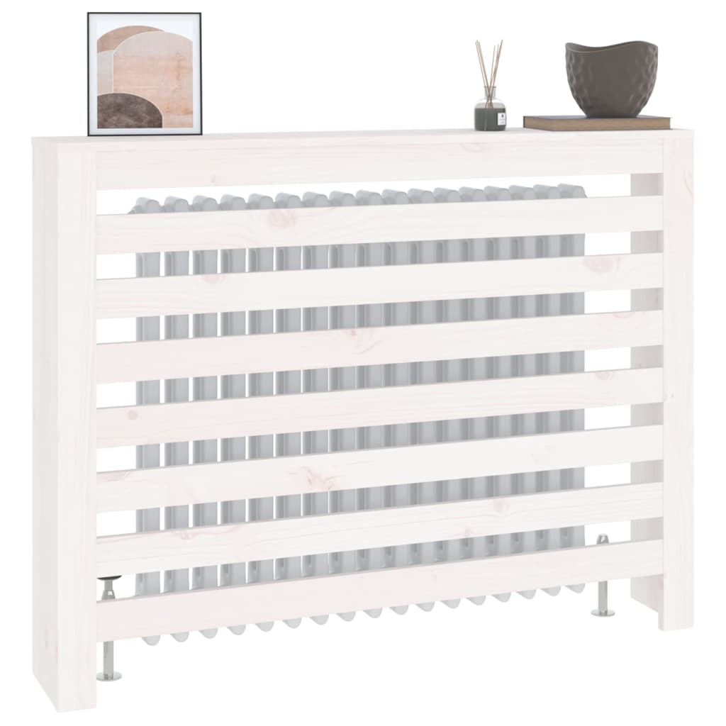 Radiatorombouw 108,5x19x84 cm massief grenenhout wit - AllerleiShop