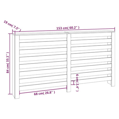 Radiatorombouw 153x19x84 cm massief grenenhout - AllerleiShop