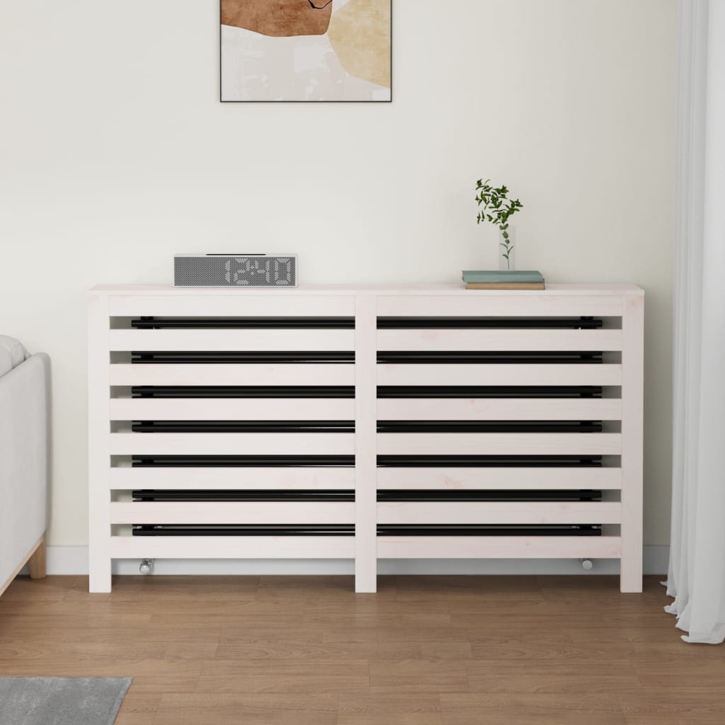 Radiatorombouw 153x19x84 cm massief grenenhout wit - AllerleiShop