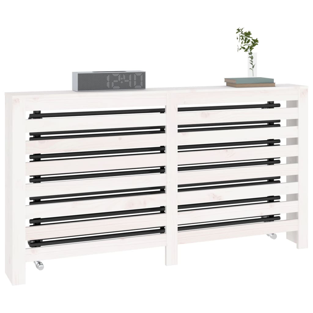 Radiatorombouw 153x19x84 cm massief grenenhout wit - AllerleiShop