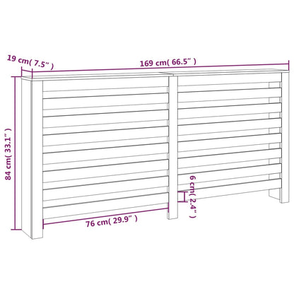 Radiatorombouw 169x19x84 cm massief grenenhout - AllerleiShop