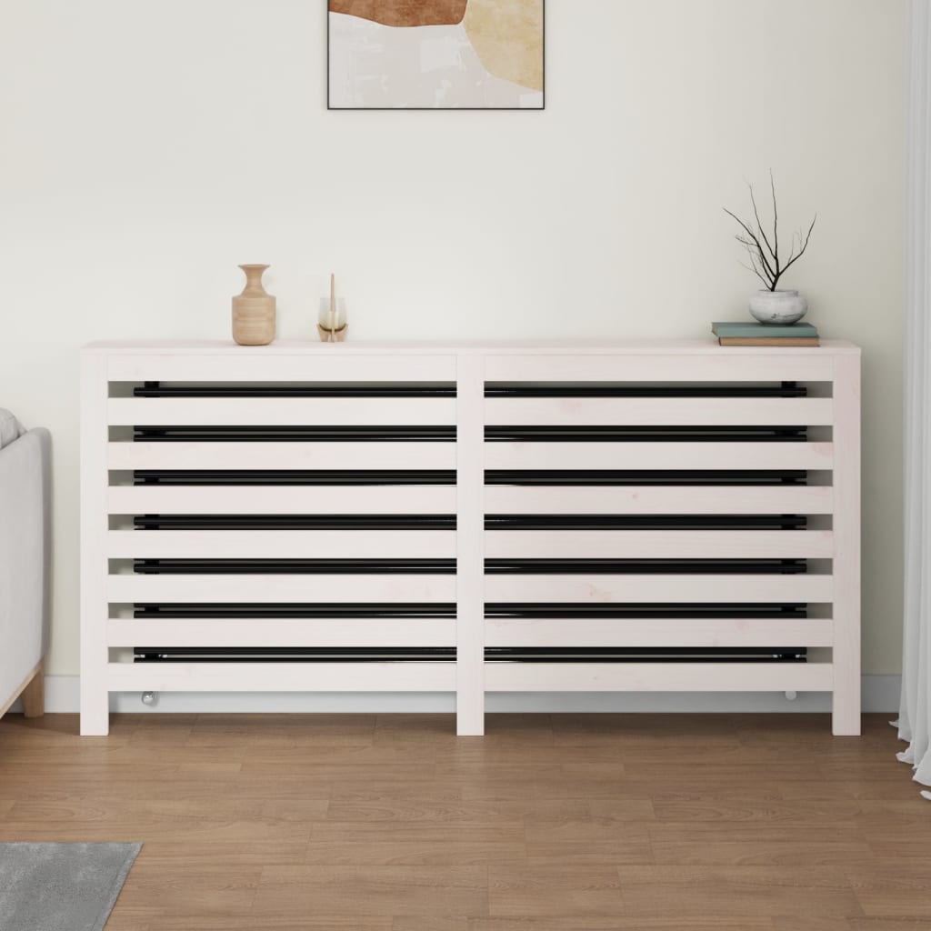 Radiatorombouw 169x19x84 cm massief grenenhout wit - AllerleiShop