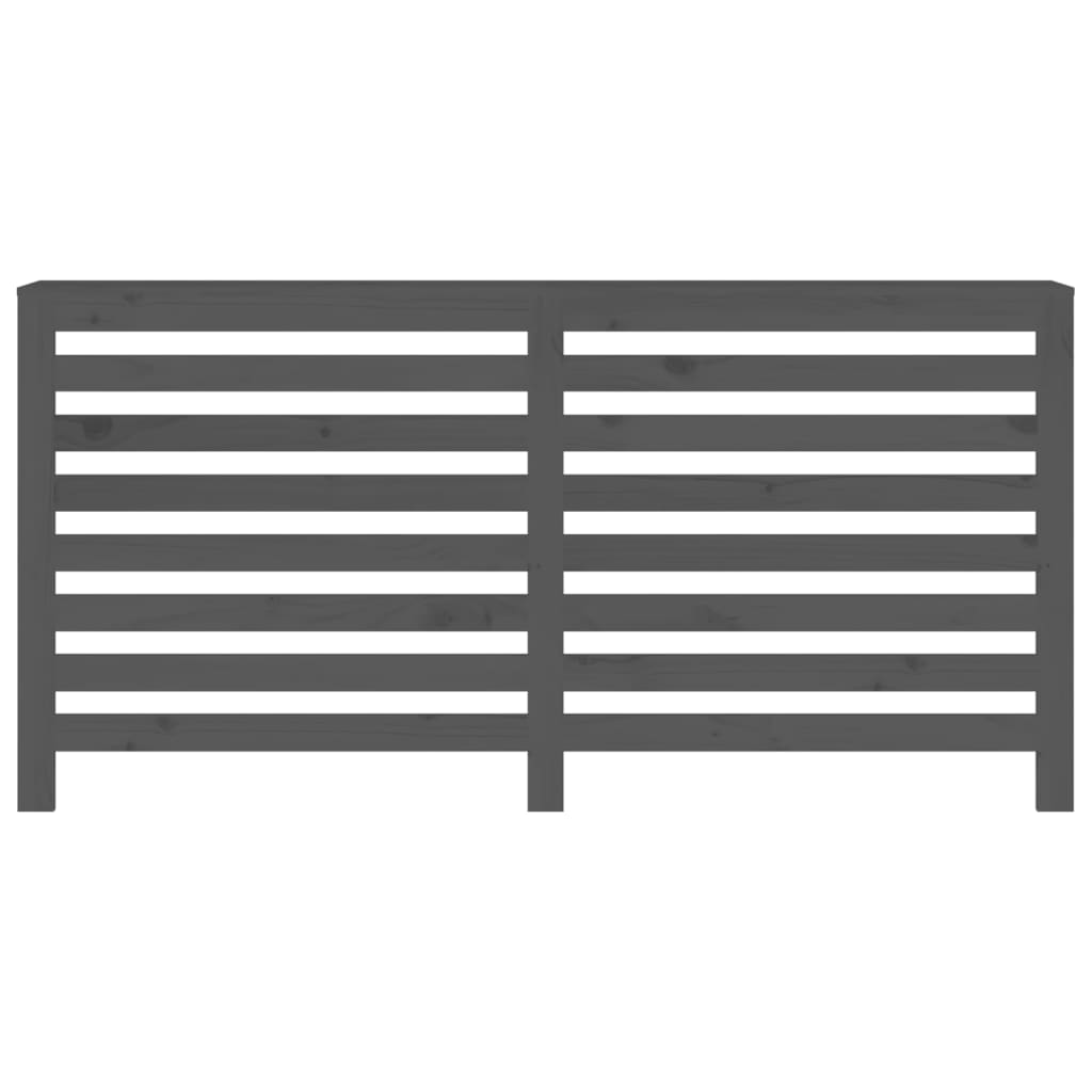 Radiatorombouw 169x19x84 cm massief grenenhout grijs - AllerleiShop