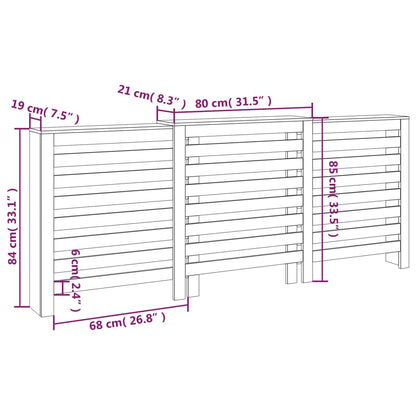 Radiatorombouw 210x21x85 cm massief grenenhout - AllerleiShop