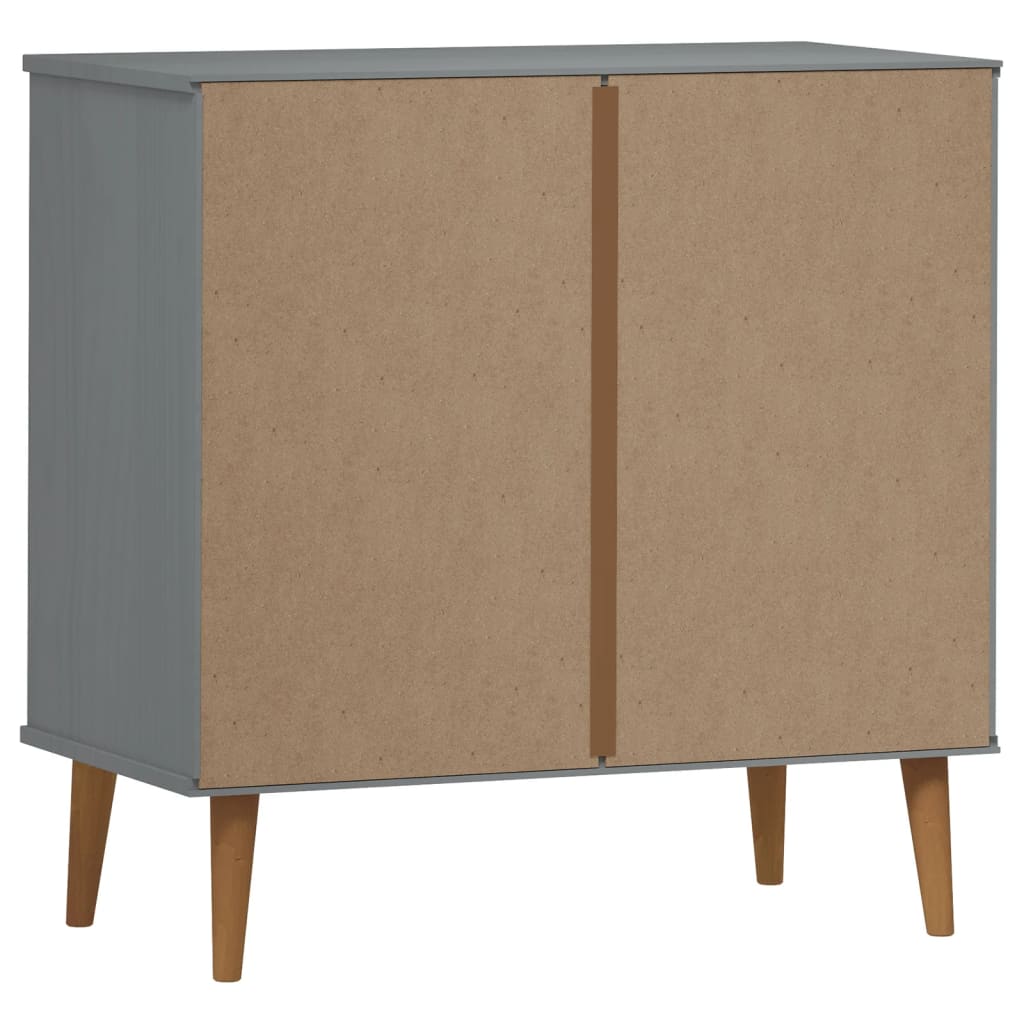 Ladekast MOLDE 80x40x80 cm massief grenenhout grijs - AllerleiShop