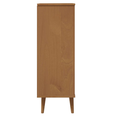 Schoenenkast MOLDE 59,5x35x103 cm massief grenenhout bruin - AllerleiShop