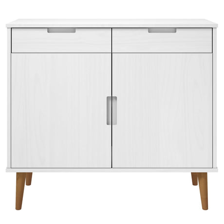 Dressoir MOLDE 90x40x80 cm massief grenenhout wit - AllerleiShop