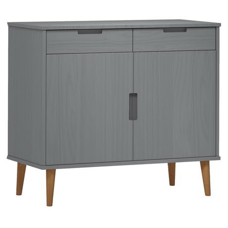 Dressoir MOLDE 90x40x80 cm massief grenenhout grijs - AllerleiShop