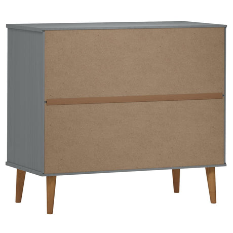 Dressoir MOLDE 90x40x80 cm massief grenenhout grijs - AllerleiShop