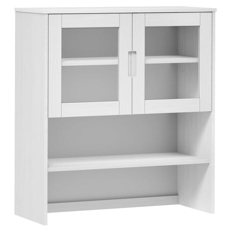 Opzetkast MOLDE 90x35x100 cm massief grenenhout wit - AllerleiShop