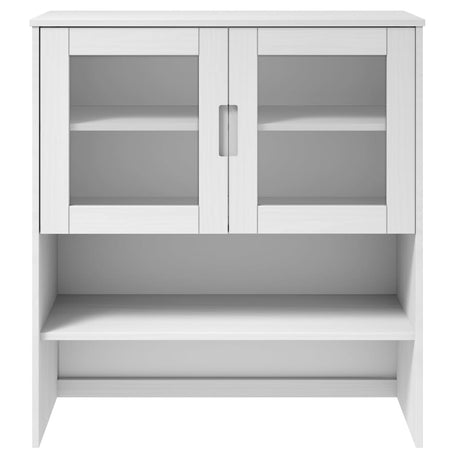 Opzetkast MOLDE 90x35x100 cm massief grenenhout wit - AllerleiShop