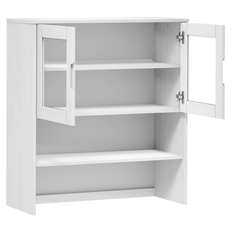 Opzetkast MOLDE 90x35x100 cm massief grenenhout wit - AllerleiShop