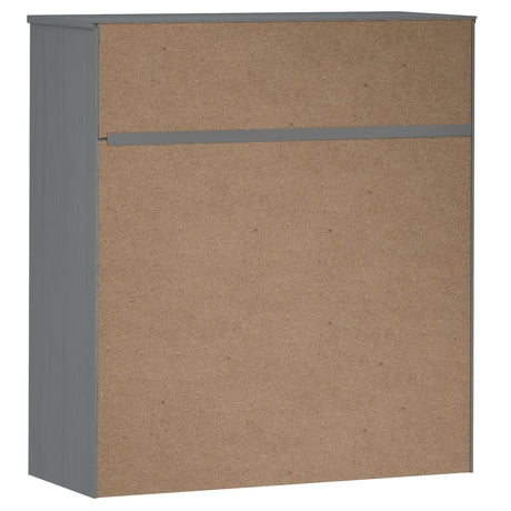 Opzetkast MOLDE 90x35x100 cm massief grenenhout grijs - AllerleiShop