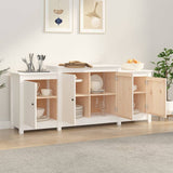 Dressoir 164x37x68 cm massief grenenhout wit - AllerleiShop