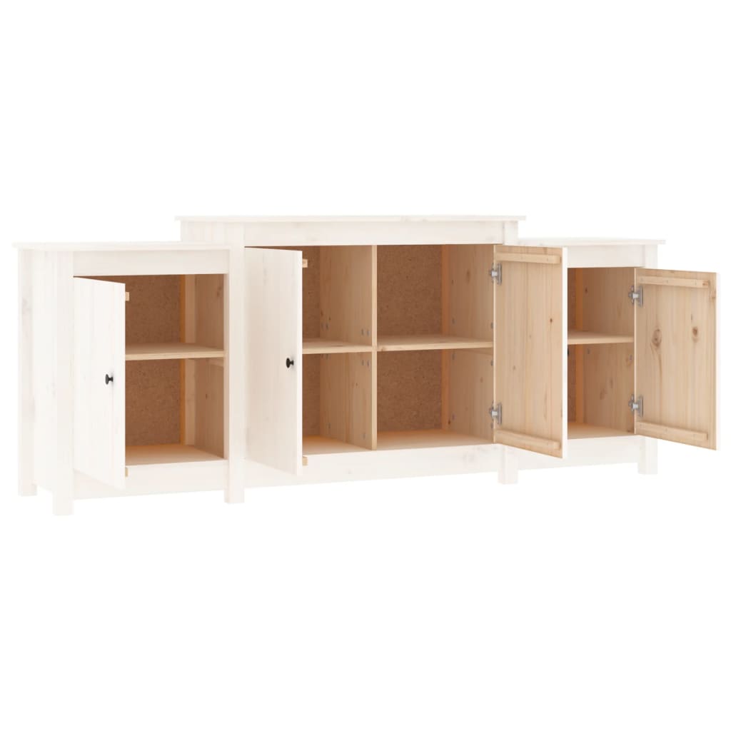 Dressoir 164x37x68 cm massief grenenhout wit - AllerleiShop