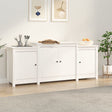 Dressoir 164x37x68 cm massief grenenhout wit - AllerleiShop