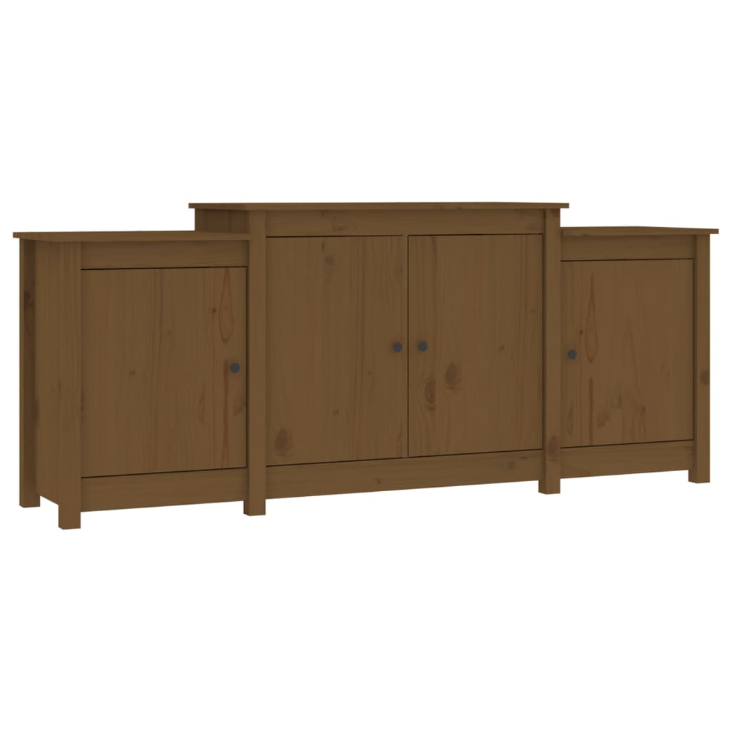 Dressoir 164x37x68 cm massief grenenhout honingbruin - AllerleiShop