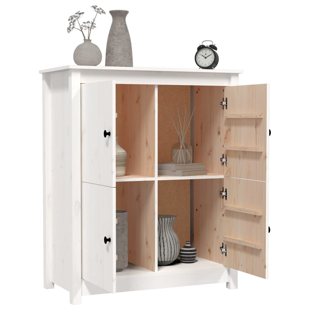 Dressoir 83x41,5x100 cm massief grenenhout wit - AllerleiShop