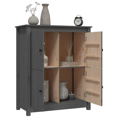 Dressoir 83x41,5x100 cm massief grenenhout grijs - AllerleiShop