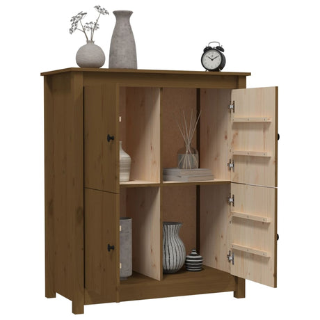 Dressoir 83x41,5x100 cm massief grenenhout honingbruin - AllerleiShop