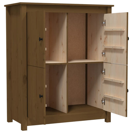 Dressoir 83x41,5x100 cm massief grenenhout honingbruin - AllerleiShop