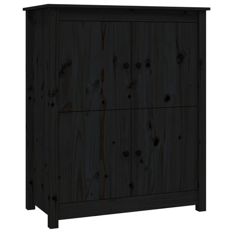 Dressoir 83x41,5x100 cm massief grenenhout zwart - AllerleiShop