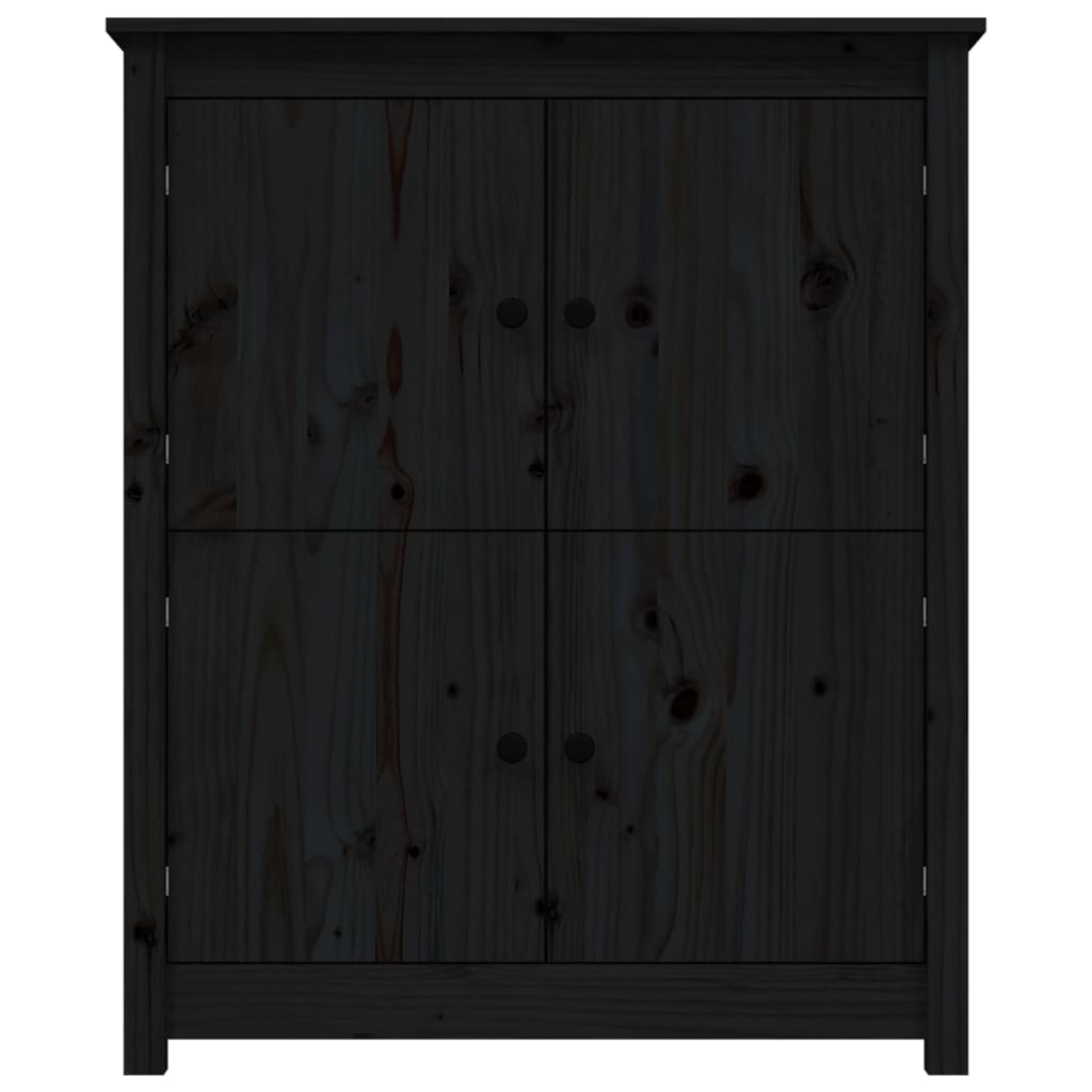 Dressoir 83x41,5x100 cm massief grenenhout zwart - AllerleiShop