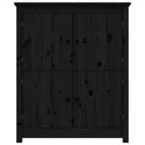 Dressoir 83x41,5x100 cm massief grenenhout zwart - AllerleiShop