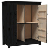 Dressoir 83x41,5x100 cm massief grenenhout zwart - AllerleiShop