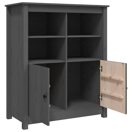 Dressoir 83x41,5x100 cm massief grenenhout grijs - AllerleiShop