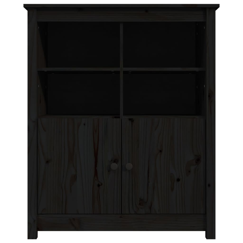 Dressoir 83x41,5x100 cm massief grenenhout zwart - AllerleiShop