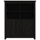 Dressoir 83x41,5x100 cm massief grenenhout zwart - AllerleiShop