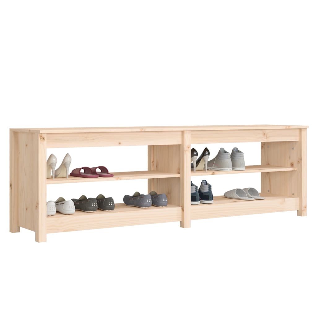 Schoenenbank 160x36,5x50 cm massief grenenhout - AllerleiShop