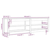 Schoenenbank 160x36,5x50 cm massief grenenhout - AllerleiShop