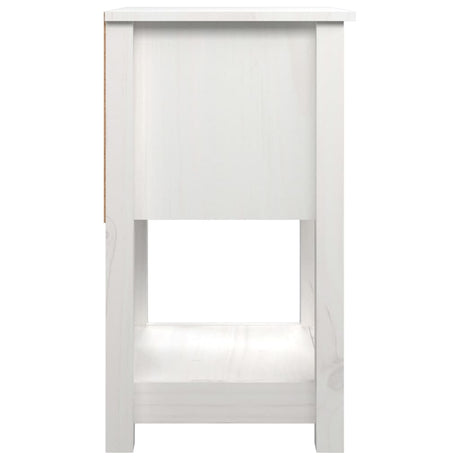 Nachtkastjes 2 st 40x35x61,5 cm massief grenenhout wit - AllerleiShop